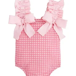 Mud Pie Baby Swimming Clothes*- Baby Girl Children's Pink Crinkle Check