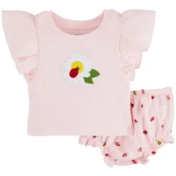 Mud Pie Baby Sets*- Baby Girl Daisy Pinafore Set