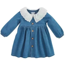 Mud Pie Dresses|Baby Dresses & Skirts*- Baby Girl Eyelet Collar Denim Dress