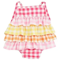 Mud Pie Baby Swimming Clothes*- Baby Girl Gingham Ruffle Swimsuit