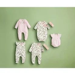 Mud Pie Baby Sleepwear*- Baby Girl Magnolia Applique Sleeper