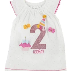 Mud Pie Baby Milestone|Birthday Party*- Baby Girl 2Nd Birthday Tunic, 24M/2T