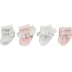 Mud Pie Baby Gloves & Socks*- Baby Girl Pink Baby Sock Set 0/6M