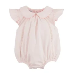 Mud Pie Baby One-Pieces*- Baby Girl Pink Collared Poplin Bubble