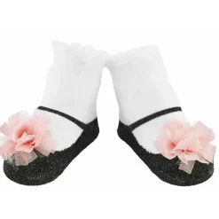 Mud Pie Baby Gloves & Socks*- Baby Girl Pink Puff Socks