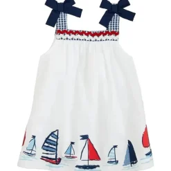 Mud Pie Dresses|Baby Dresses & Skirts*- Baby Girl Sailboat Poplin Dress