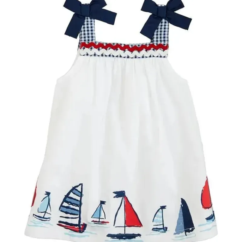 Mud Pie Dresses|Baby Dresses & Skirts*- Baby Girl Sailboat Poplin Dress