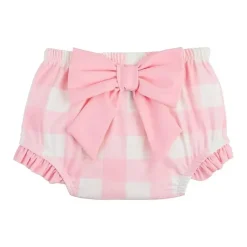 Mud Pie Baby Swimming Clothes*- Baby Girl Smocked Pink Check Two-Piece Swimsuit