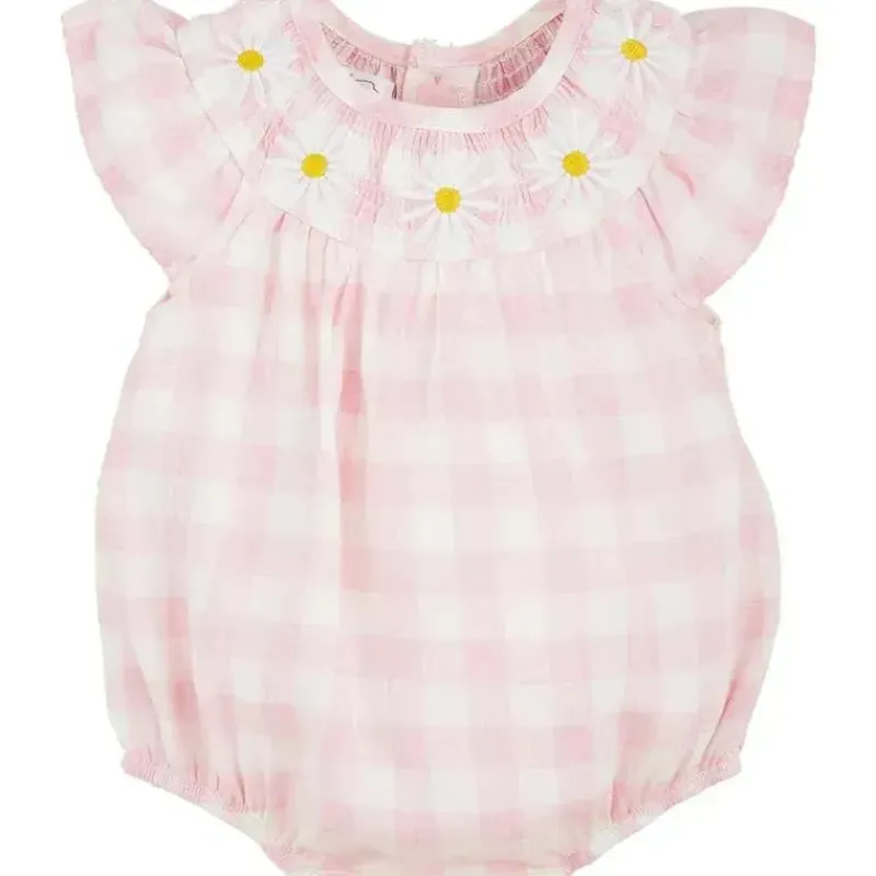 Mud Pie Baby One-Pieces*- Baby Girl Smocked Daisy Bubble