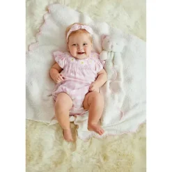 Mud Pie Baby One-Pieces*- Baby Girl Smocked Daisy Bubble