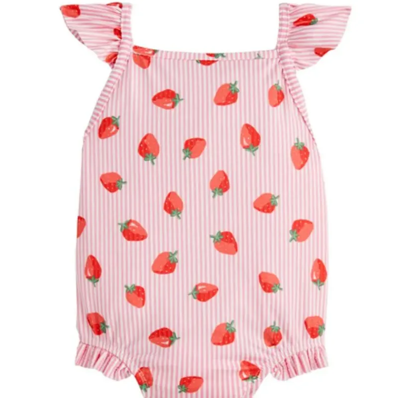 Mud Pie Baby Swimming Clothes*- Baby Girl Strawberry One-Piece Swimsuit