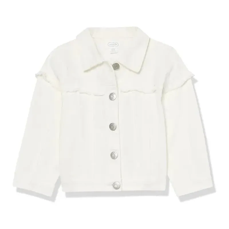Mud Pie Baby Coats, Sweaters & Jackets*- Baby Girl White Denim Jacket