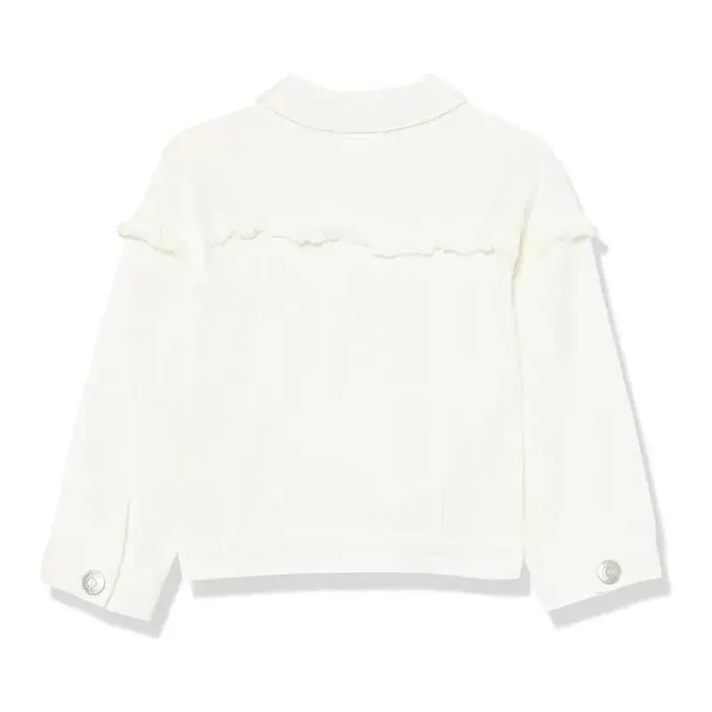 Mud Pie Baby Coats, Sweaters & Jackets*- Baby Girl White Denim Jacket