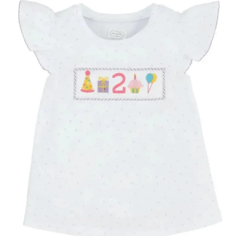 Mud Pie Birthday Party*- Birthday Girl Smocked Two Tunic 2T