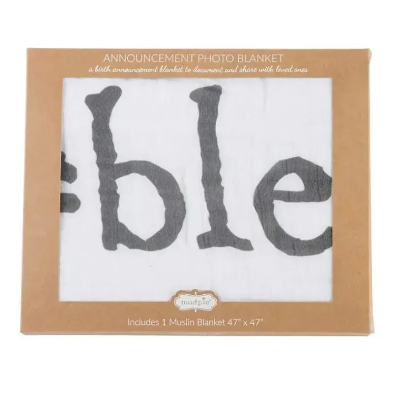 Mud Pie Blankets & Quilts*- Blessed Announcement Blanket