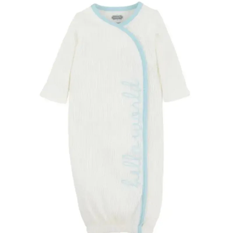 Mud Pie Baby Sleepwear*- Blue Hello World Gown, 0/3M