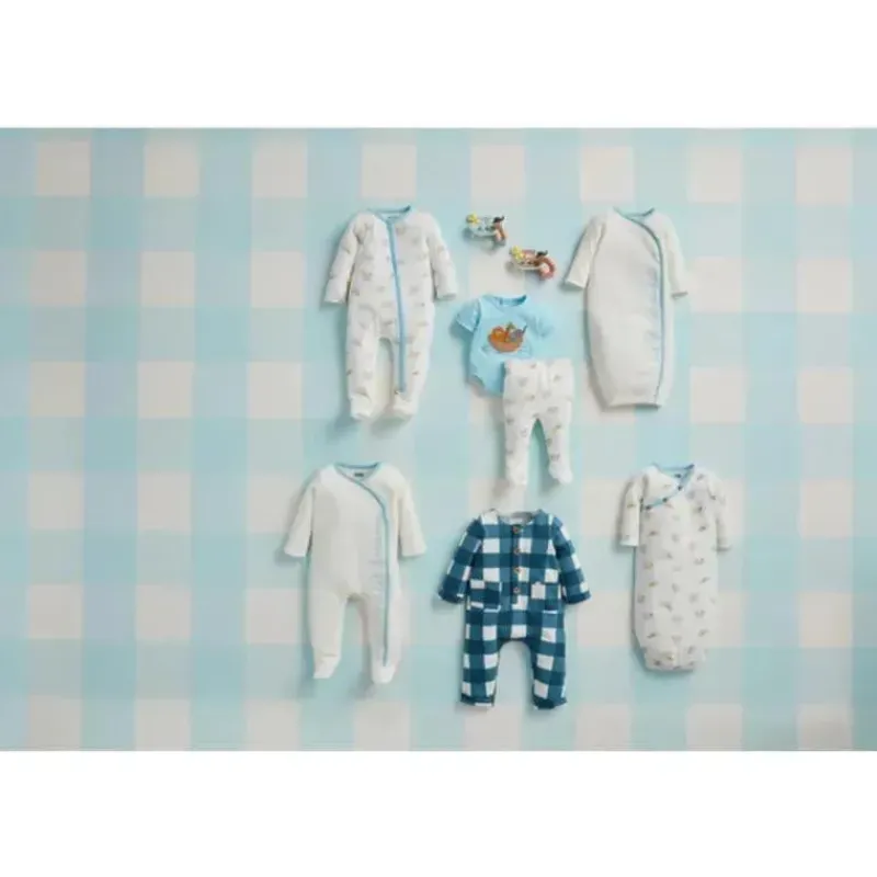 Mud Pie Baby Sleepwear*- Blue Hello World Gown, 0/3M