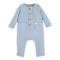 Mud Pie Baby One-Pieces*- Blue Stripe One Piece, 3-6 Months