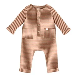 Mud Pie Baby One-Pieces*- Brown Stripe One-Piece, 3-6 Months