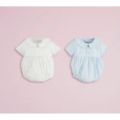 Mud Pie Baby One-Pieces*- Collared Poplin Baby Bubble