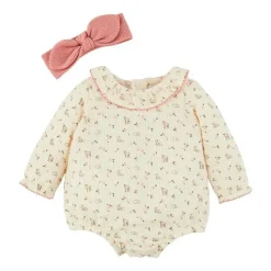 Mud Pie Baby One-Pieces*- Ditsy Deer Bubble & Headband Set