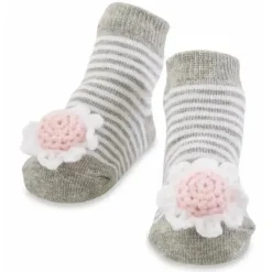 Mud Pie Baby Gloves & Socks*- Flower Rattle Baby Socks, 0/12M