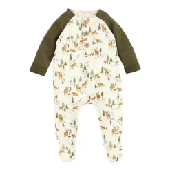 Mud Pie Baby Sleepwear*- Little Deer Ditsy Sleeper, 0-3 Months