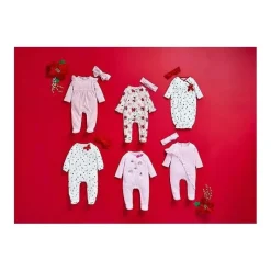 Mud Pie Baby Sleepwear*- Pink Velour Sleeper & Headband Set