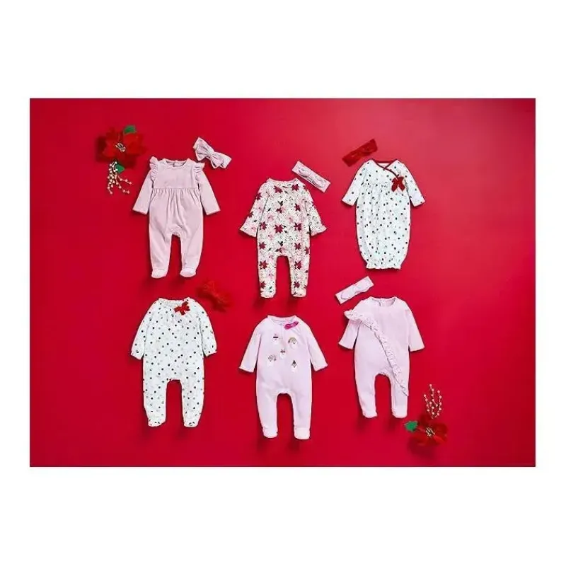 Mud Pie Baby Sleepwear*- Pink Velour Sleeper & Headband Set