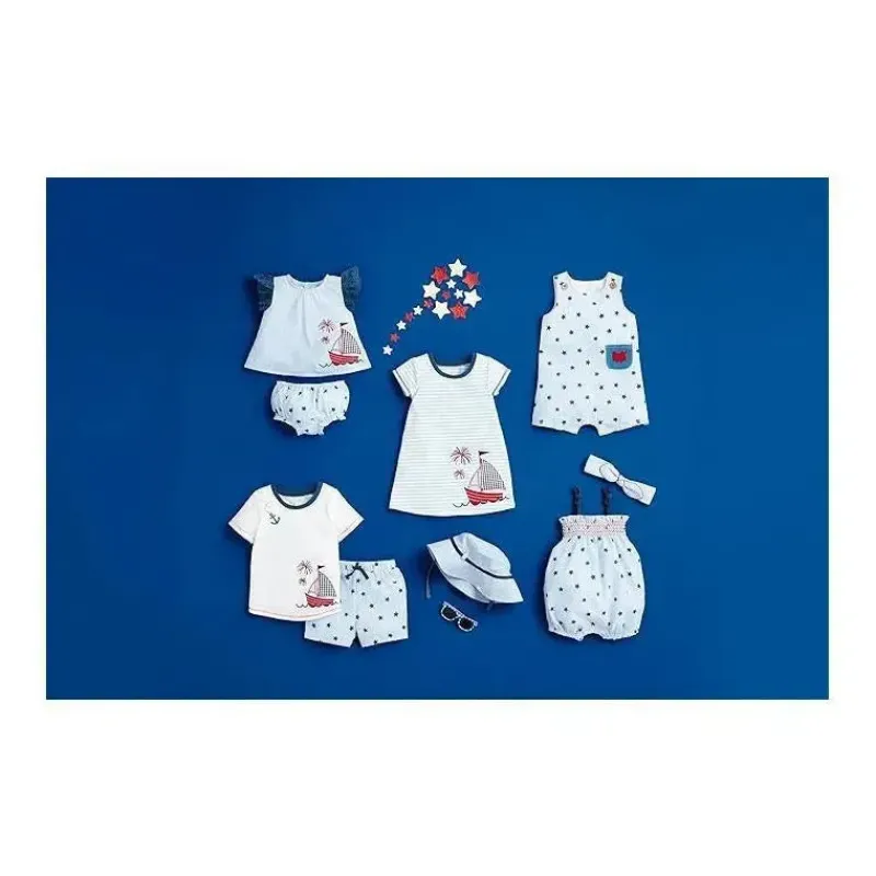Mud Pie Baby One-Pieces*- Printed Seersucker Baby Romper