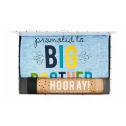 Mud Pie Gender Reveal*- Promoted To Big Brother Shirt Set, Blue