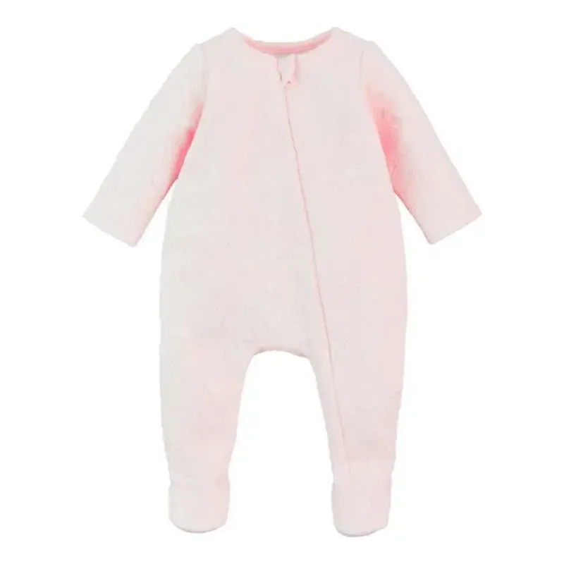 Mud Pie Baby Sleepwear*- Quilted Heart Sleeper, Pink, 3-6 Months