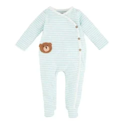 Mud Pie Baby Sleepwear*- Stripe Bear Sleeper