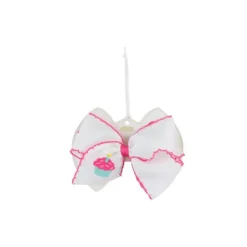 Mud Pie Baby Hair Accessories*- Toddler Girl Cupcake Embroidered Bow