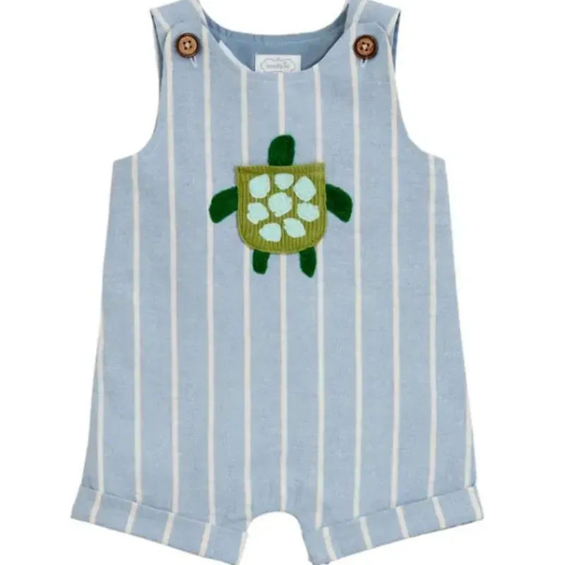 Mud Pie Baby One-Pieces*- Turtle Pocket Jon Jon, 3/6M