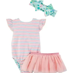 Mud Pie Baby One-Pieces*- Turtle/Stripe Reversible Swimsuit & Tutu Set