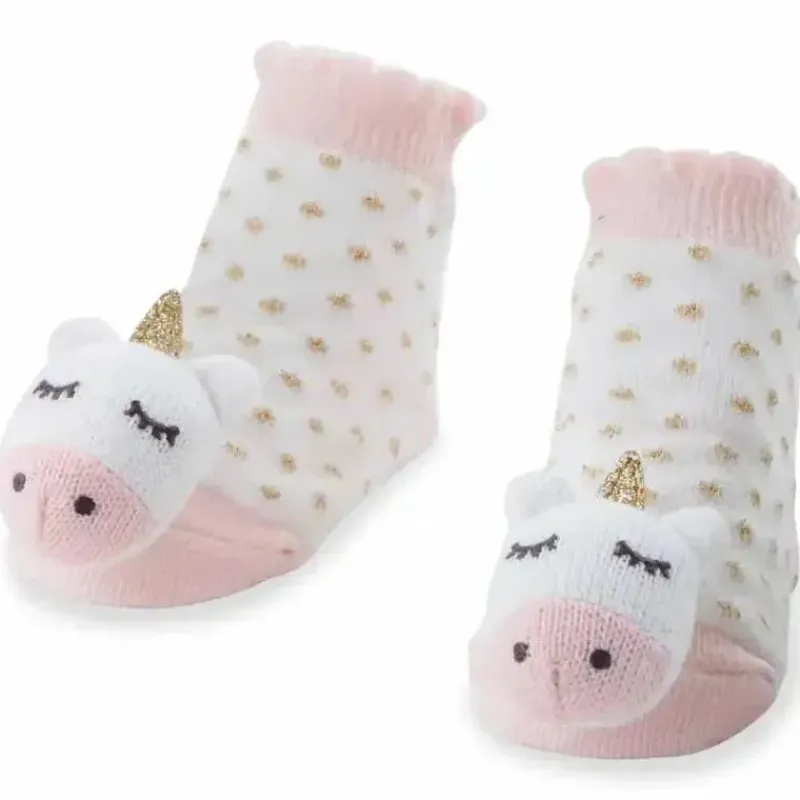 Mud Pie Baby Gloves & Socks*- Unicorn Rattle Toe Baby Socks