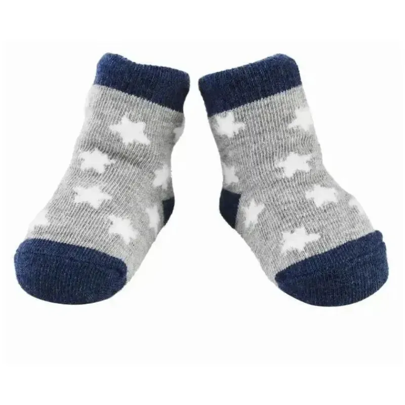 Mud Pie Baby Gloves & Socks*- White Chenille Star Baby Sock