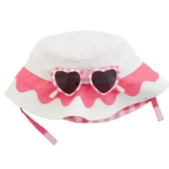 Mud Pie Baby Hats*- White Scallop Hat & Sunglasses Set