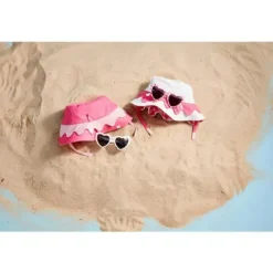 Mud Pie Baby Hats*- White Scallop Hat & Sunglasses Set