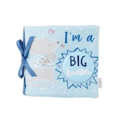 Mud Pie Books For Babies|Big & Little Brother*Big Brother Book & Pin Set Blue