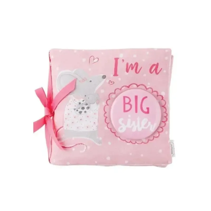 Mud Pie Books For Babies|Big & Little Sister*Big Sister Book & Pin Set Pink