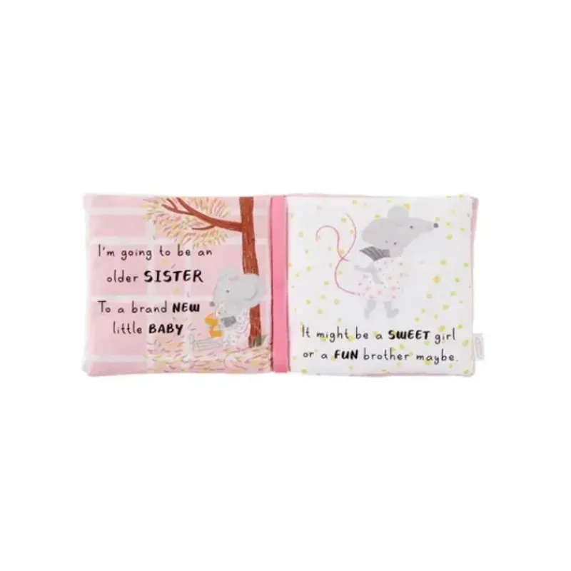 Mud Pie Books For Babies|Big & Little Sister*Big Sister Book & Pin Set Pink