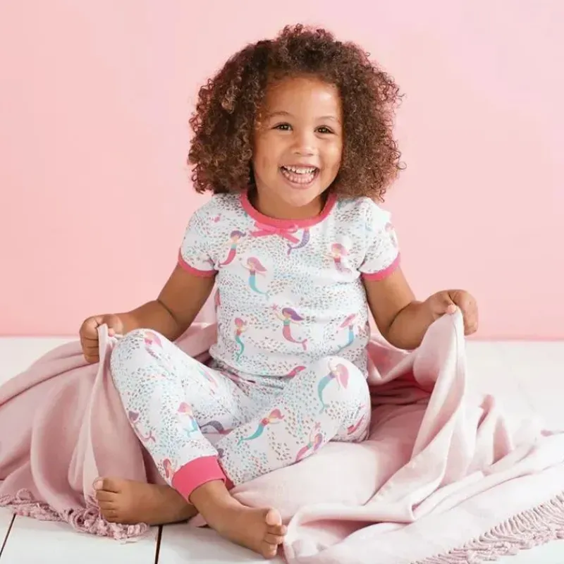 Mud Pie Baby Sleepwear*Mermaid Print Two-Piece Pajama Set