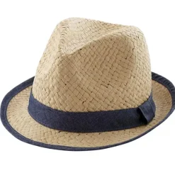 Mud Pie Baby Hats*Tan Staw Fedora Hat, 2T-5T