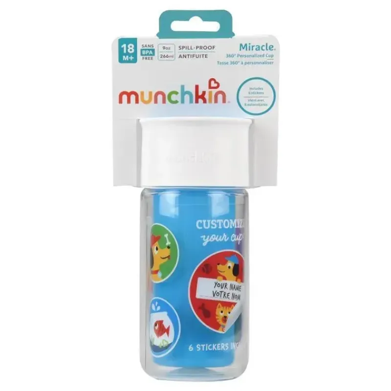 Munchkin Straw, Sippy & Training Cups|Dishes, Utensils & Food Containers*- 9 Oz Miracle® 360° Insulated Personalized Sippy Cup