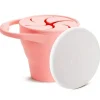 Munchkin Food Jars & Snack Cups|Dishes, Utensils & Food Containers*- C’est Silicone! Collapsible Snack Catcher® with Lid, Coral