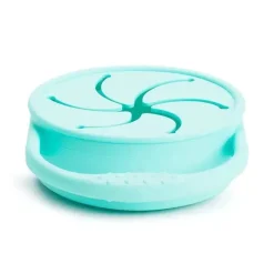 Munchkin Food Jars & Snack Cups|Dishes, Utensils & Food Containers*- C’est Silicone! Collapsible Snack Catcher with Lid, Mint