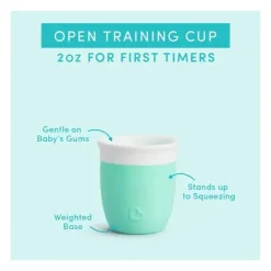 Munchkin Straw, Sippy & Training Cups|Dishes, Utensils & Food Containers*- C’est Silicone! Open Training Cup, Mint