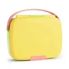 Munchkin Lunch Box|Dishes, Utensils & Food Containers*- Lunch Bento Box with Stainless Steel Utensils (Yellow & Pink)